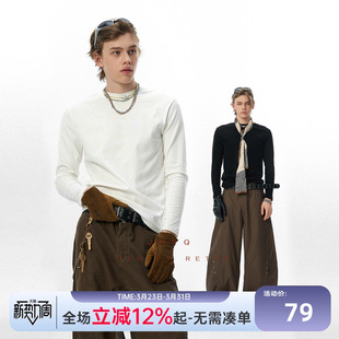 T恤男打底衫 长袖 纯色微弹休闲内搭棉上衣 基础款 JHYQ净化眼球经典