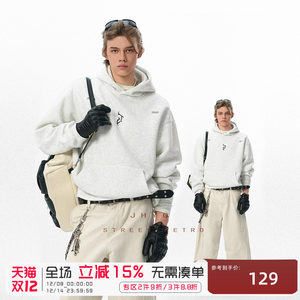 美式高街哥特J字母重磅卫衣