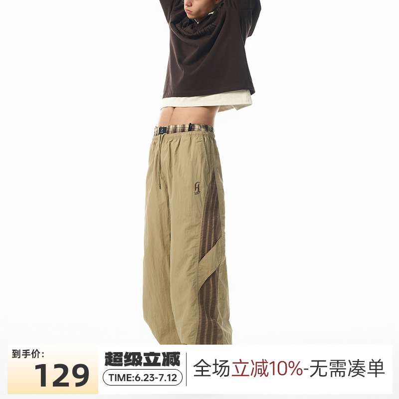 JHYQ夏季速干休闲裤宽松条纹裤