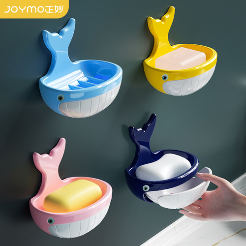 肥皂盒壁挂式浅蓝色粉红色柠檬黄