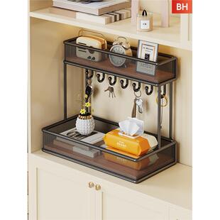 玄关置物架门口放挂钥匙架收纳盒鞋柜上整理盒入户门桌面装饰摆件