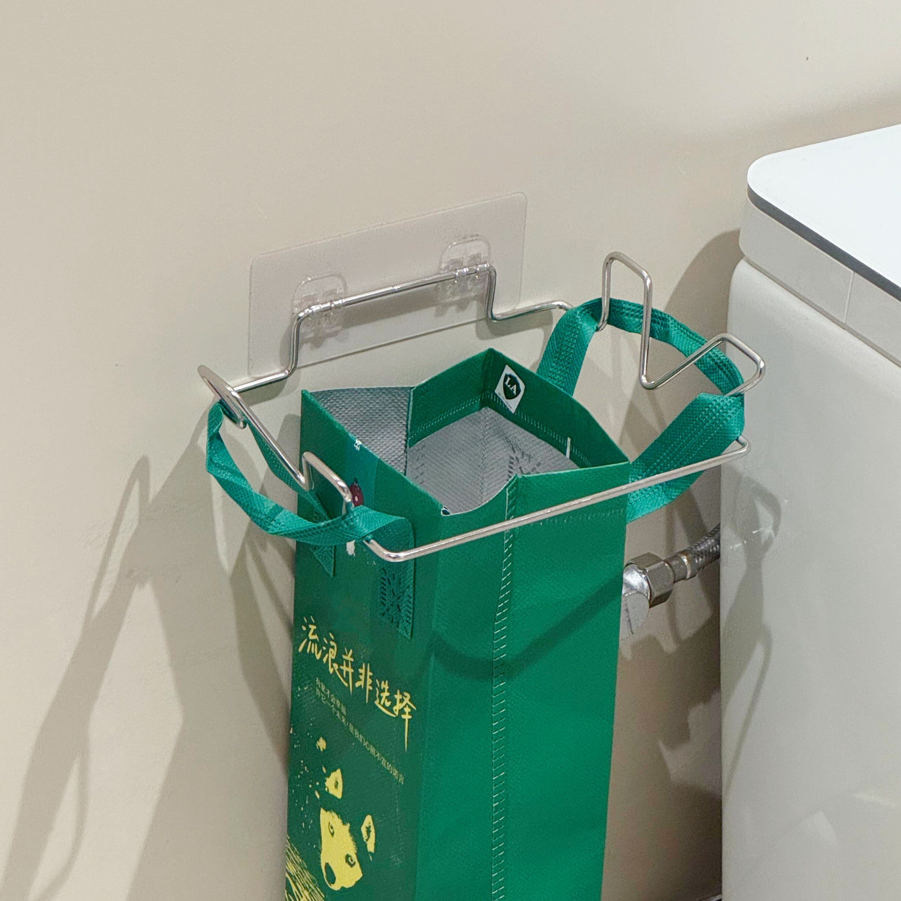 金属不锈钢垃圾架卫生间壁挂式垃圾桶家用厨房厕所垃圾袋收纳神器
