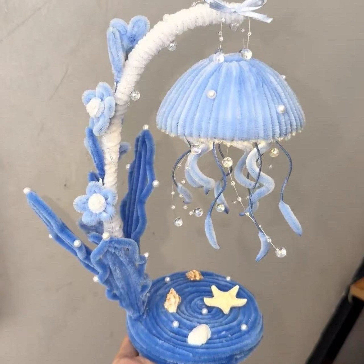 扭扭水母兰花小夜灯手工d