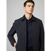 翻领夹克休闲基础百搭通勤易打理保暖茄克外套男 男式 商务挺括