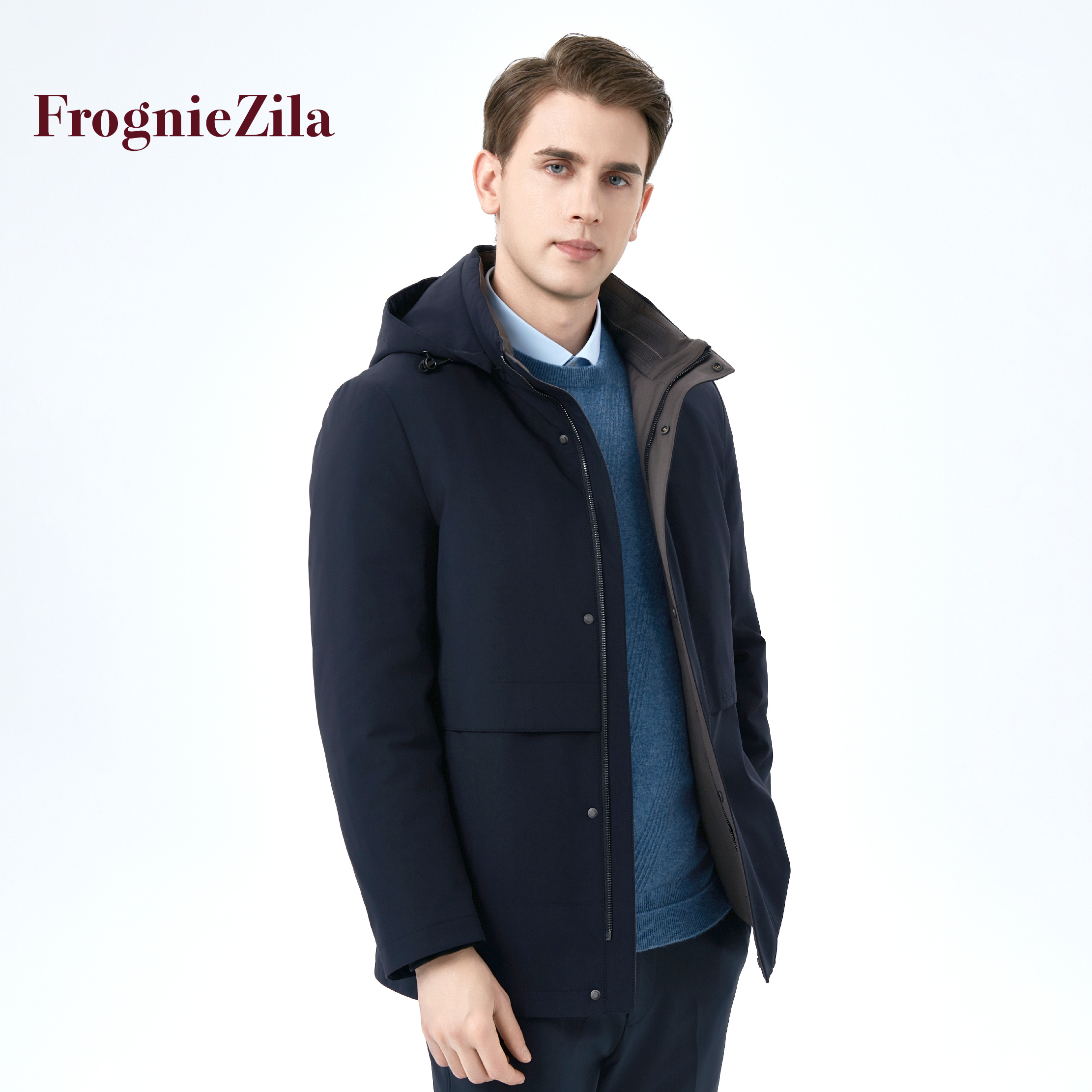 【鸭绒&可脱卸帽】商务休闲保暖可脱卸内胆百搭简约有型羽绒服男