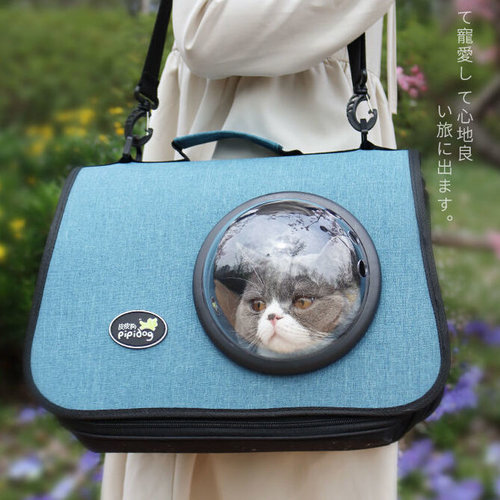 猫包外出便携大容量背包斜挎外出包透明侧开门手提猫背包外出猫包