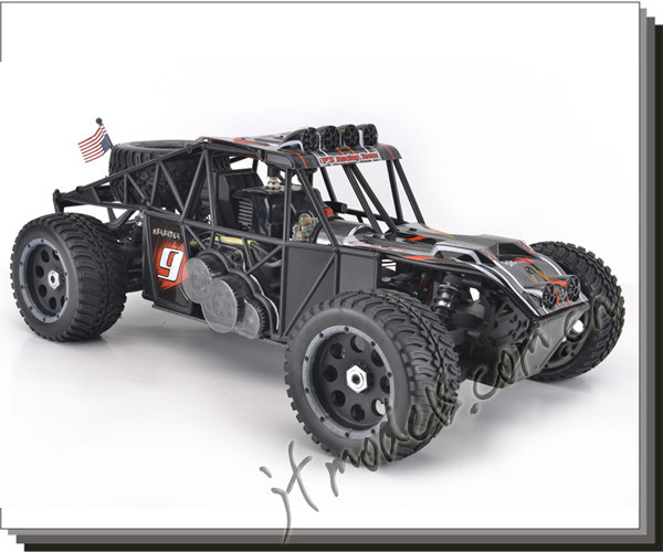 飞神fs1:530cc汽油遥控车沙漠越野车/短卡2.4g4wd带照灯