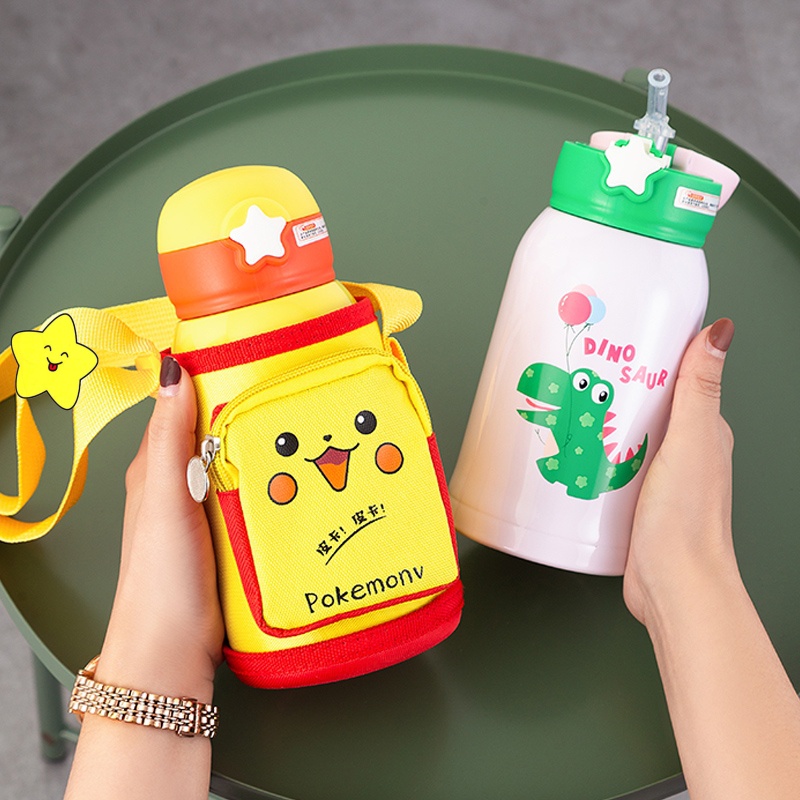 儿童保温杯带吸管两用316不锈钢防摔宝宝男女小学生便携水壶水杯