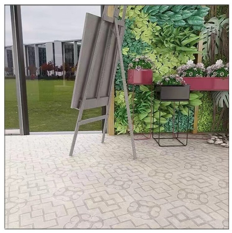 中式中国风复古水泥砖600x600连锁餐厅中国风仿古砖庭院地砖灰色