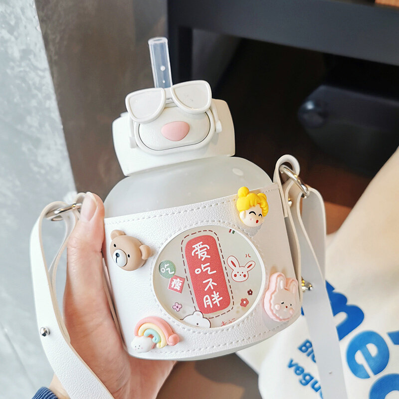 可爱孕妇随行儿童新款上学春日元气吸管杯女生高颜值家用大肚夏季