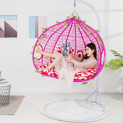 阳台吊篮.舒服吊椅客厅紫色鸟巢情侣简约阁楼防滑垫咖色小号室内