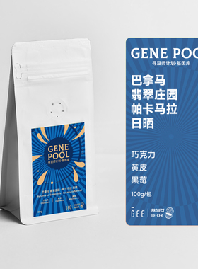 GEE咖啡寻豆师巴拿马翡翠庄园帕卡马拉日晒精品单品黑咖啡豆100克