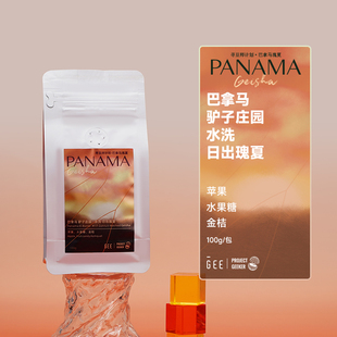 GEE咖啡寻豆师巴拿马驴子庄园水洗日出瑰夏手冲黑咖啡豆100g/包