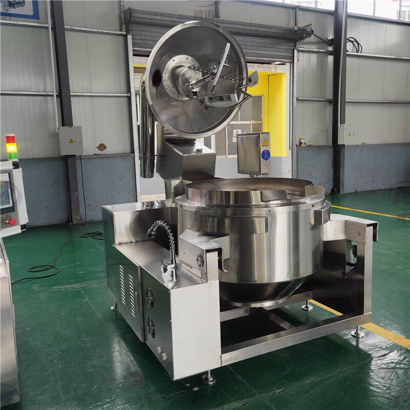 仿人工油茶面炒锅 1米带盖电磁炒锅 粉末类馅料不糊锅翻炒机