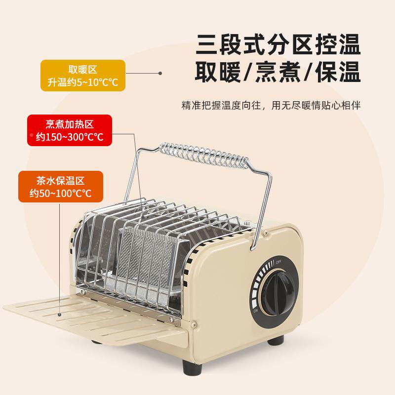 便携取暖炉营迷你卡/式取暖炉子外围炉营取暖器燃露气野户帐篷炉