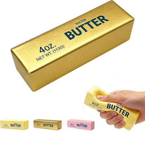 3pcs Butter Stick Squishy, Soft Cream Scented  Squeeze Toys