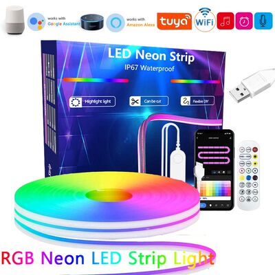 TUYA Neon LED Strip Lights 5V 84LEDs/M Silicone Neon Rope Li