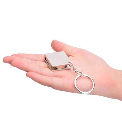 Stainless Steel Tape Measure Keychain 金属卷尺钥匙扣便携实用