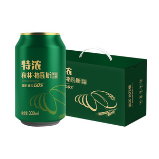 哈尔滨特产格瓦斯饮料 秋林特浓格瓦斯罐装330ml×24罐