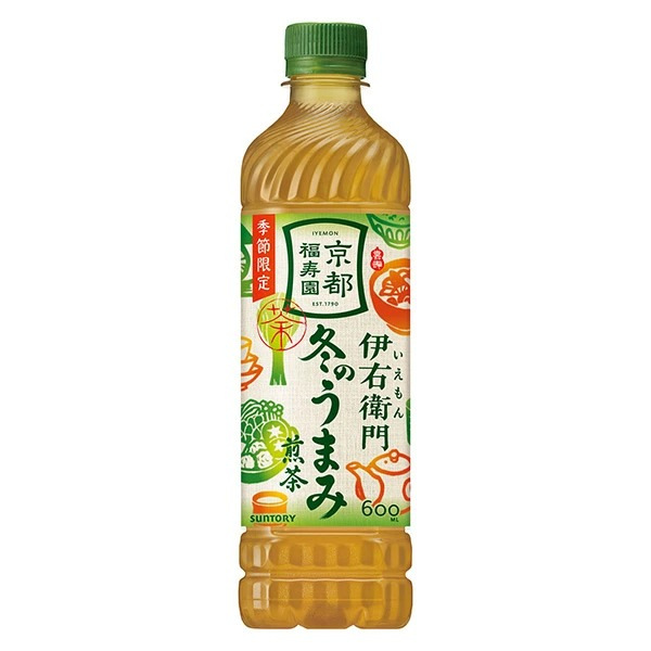 日本原装进口冬季限定伊右卫门冬之鲜绿茶解腻饮料饮品瓶装600ml
