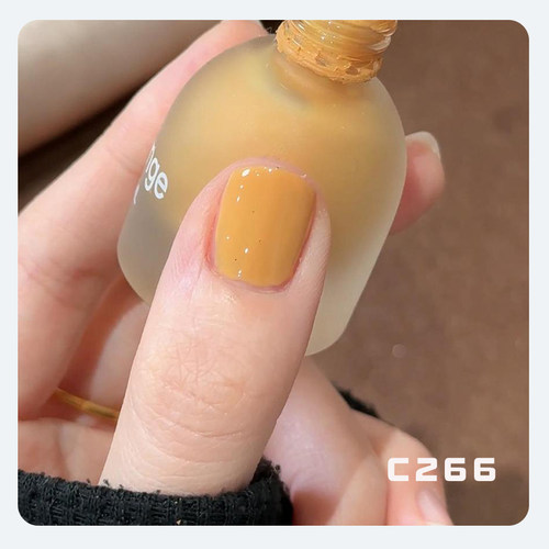 orange奶酪黄指甲油免烤快干2025秋冬新款显白冰透可撕拉护甲