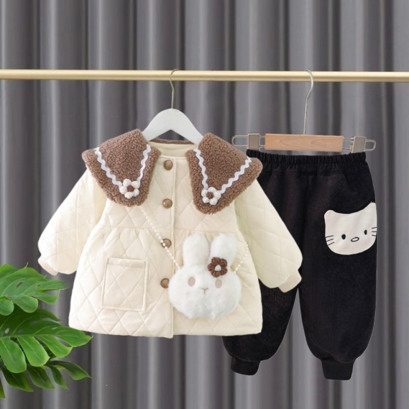 女童棉衣套装2026新款女宝宝冬装棉服外套婴儿加绒束脚裤两件套潮,童装/婴儿装/亲子装,套装,淘宝优惠券,粉丝福利购,淘宝优惠卷