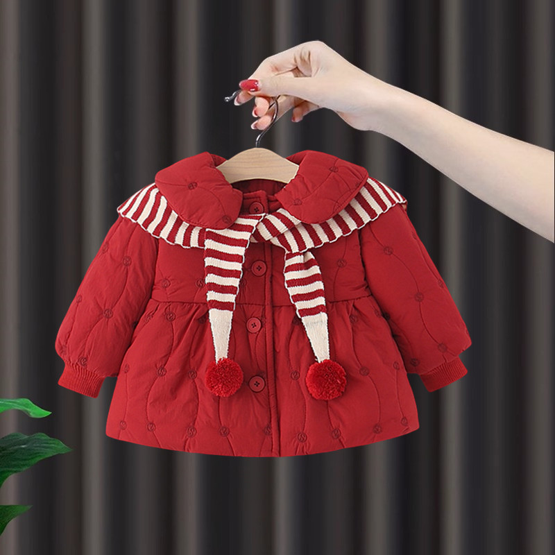 女宝宝冬季棉服女童加绒加厚外套