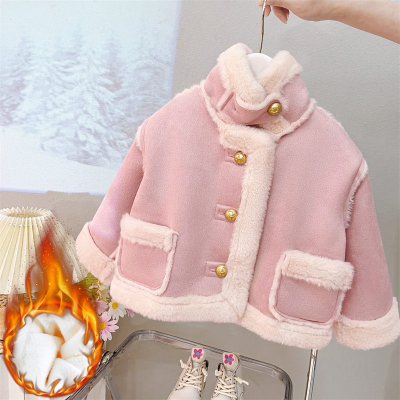 女童加绒外套秋冬2025新款韩版儿童冬装宝宝皮毛一体加厚保暖洋气,童装/婴儿装/亲子装,普通外套,淘宝优惠券,粉丝福利购,淘宝优惠卷