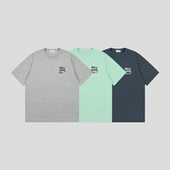 slogan印花撞色圆领oversize短袖 GOODBAI T恤 Good Rest Have