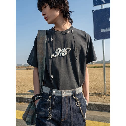 GOODBAI水洗圆领短袖T恤