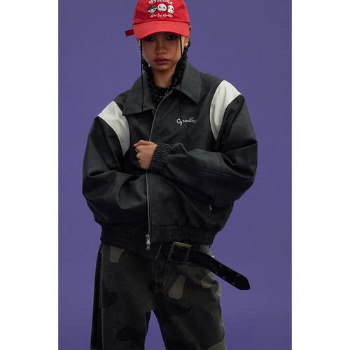 GOODBAIGOODEES刺绣弯檐棒球帽