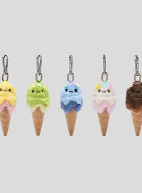GOODBAI GOODEES彩色星星冰淇淋毛绒钥匙扣