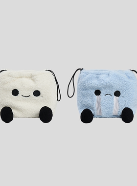 GOODBAI GOODEES 表情刺绣毛绒收纳包