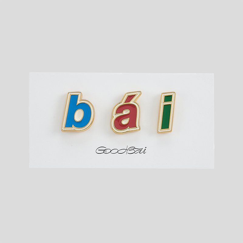 GOODBAI字母logo徽章套组