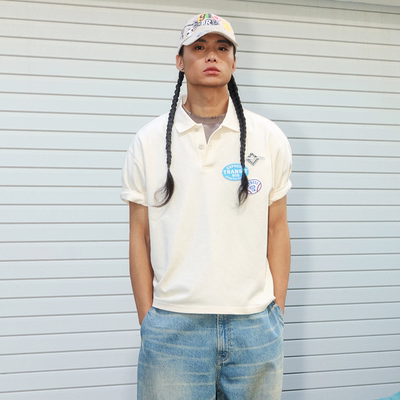 GOODBAI 916  express 章仔刺绣珠地肌理POLO领短袖T恤