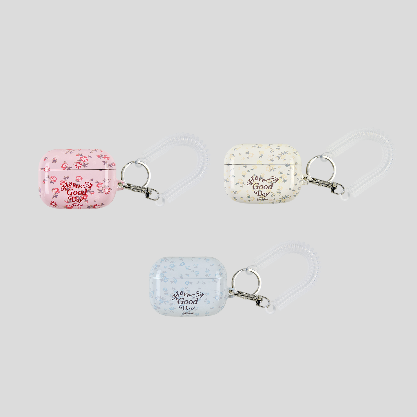 GOODBAI 'HAVE A GOOD DAY'碎花LOGO耳机壳