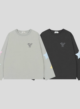 GOODBAI 'HAVE A GOOD DAY'五角星印花长袖T恤