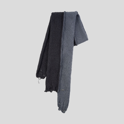 GOODBAI 916 撞色拼接破坏窄版围巾