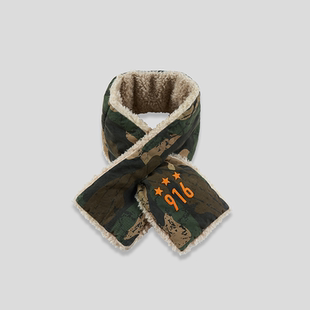 围巾 迷彩撞色加绒短款 GOODBAI 916