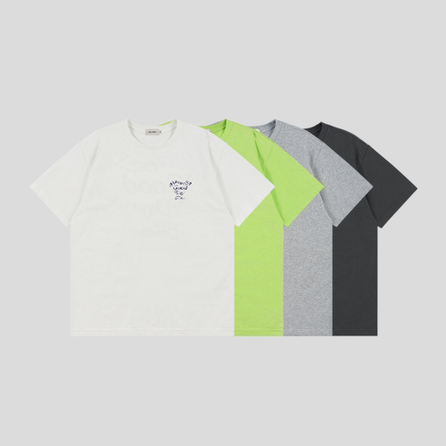 GOODBAI 心形Have a good Day slogan印花圆领oversize短袖T恤