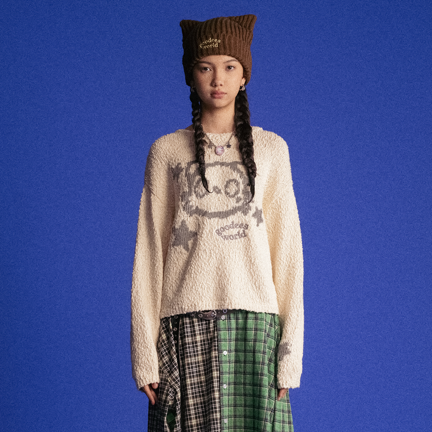 GOODBAI GOODEES 机器小猫五角星毛衣