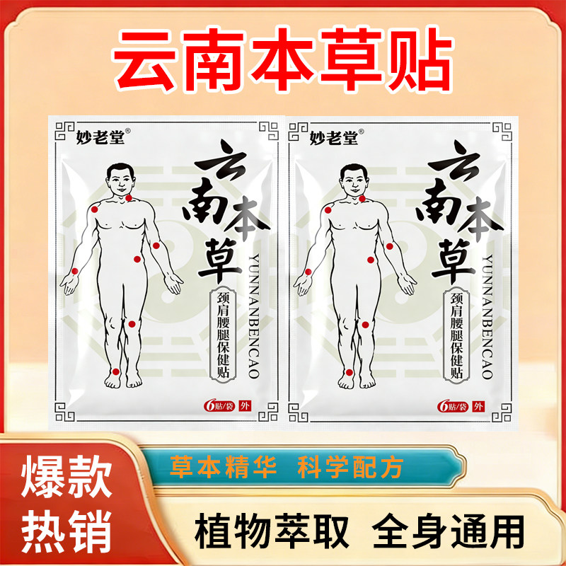 云南本草颈肩腰腿保健贴身体贴艾草热敷贴中草膏贴