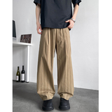 K168慵懒风纯棉竖条纹休闲裤男阔腿宽松拖地长裤特P45无差价，男装休闲裤，电商A115