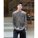 T0042026春季新款中领长袖T恤男潮牌松弛感纹理宽松打底衫P30，男装T恤，电商A115