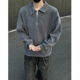 W149黑墙麦穗纹本拉链翻领卫衣男潮潮大码宽松上衣特P45无差价，男装卫衣，电商A115