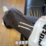 K1001报纸印花加绒加厚休闲裤男大码宽松直筒裤特P30加绒P38，男装卫衣，电商A115