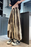 K66风条纹印花灯笼裤男潮大码宽松休闲裤冰丝垂感阔腿裤P50，商品下架区，电商A115