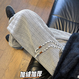 K1000人字纹细闪满天星加绒加厚休闲裤男直筒裤1特P30加绒P38，男装卫衣，电商A115