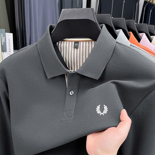 FP麦穗长袖T恤男纯棉打底Polo衫