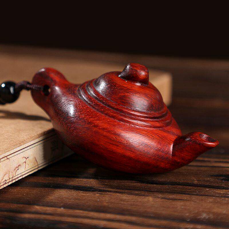 把把壶手把件檀木小茶壶